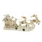 Roman 5.0 Inch Santa In Sleigh Christmas Figurine , Lightweight Christmas Decor Reindeer Sleigh Santa